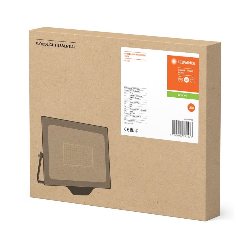 Ledvance - LED Вуличний настінний прожектор FLOODLIGHT ESSENTIAL LED/100W/230V IP65