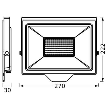Ledvance - LED Вуличний настінний прожектор FLOODLIGHT ESSENTIAL LED/100W/230V IP65