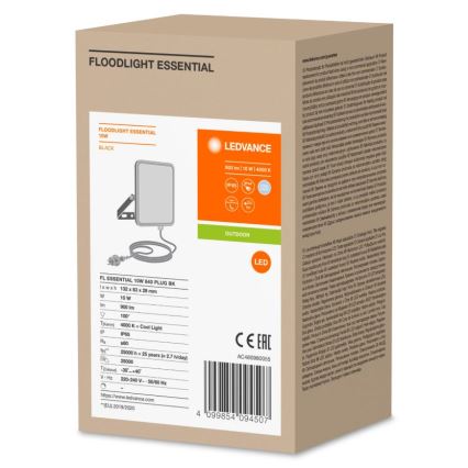 Ledvance - LED Вуличний настінний прожектор FLOODLIGHT ESSENTIAL LED/10W/230V IP65