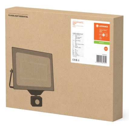Ledvance - LED Вуличний настінний прожектор з датчиком FLOODLIGHT ESSENTIAL LED/150W/230V IP65