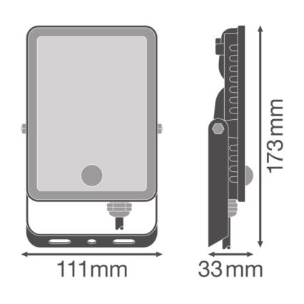 Ledvance - LED Вуличний настінний прожектор з датчиком FLOODLIGHT LED/20W/230V IP65