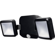 Ledvance - Вуличний світлодіодний настінний світильник з датчиком BATTERY 2xLED/10W/6V IP54