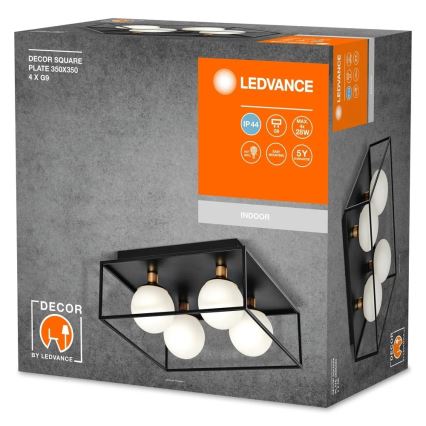 Ledvance - Зовнішній настінний світильник DECOR SQUARE 4xG9/28W/230V IP44
