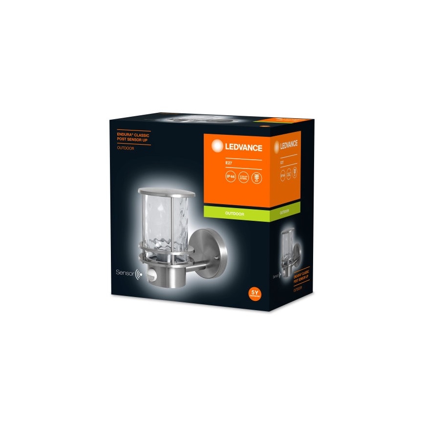 Ledvance - Зовнішній настінний світильник з датчиком ENDURA 1xE27/60W/230V IP44