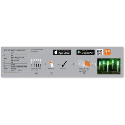 Ledvance - КОМПЛЕКТ 5x LED RGBW Зовнішня лампа SMART+ MINI 5xLED/5,7W/230V IP65 Wi-Fi