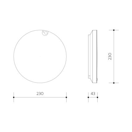 Диммируемый LED потолочный светильник с датчиком движения и датчиком сумерек LED/6/12/18W/230V, диаметр 23 см
