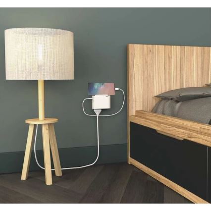Legrand 049401 - Розетка-розгалужувач 2 розетки Тип C + USB-A + USB-C білий