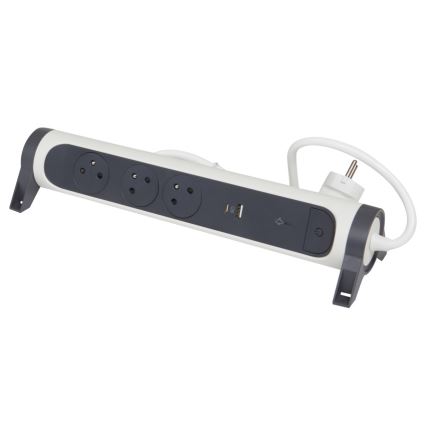 Legrand 049416 - Подовжувач з вимикачем 3 розетки Тип E + USB-A + USB-C 1,5м