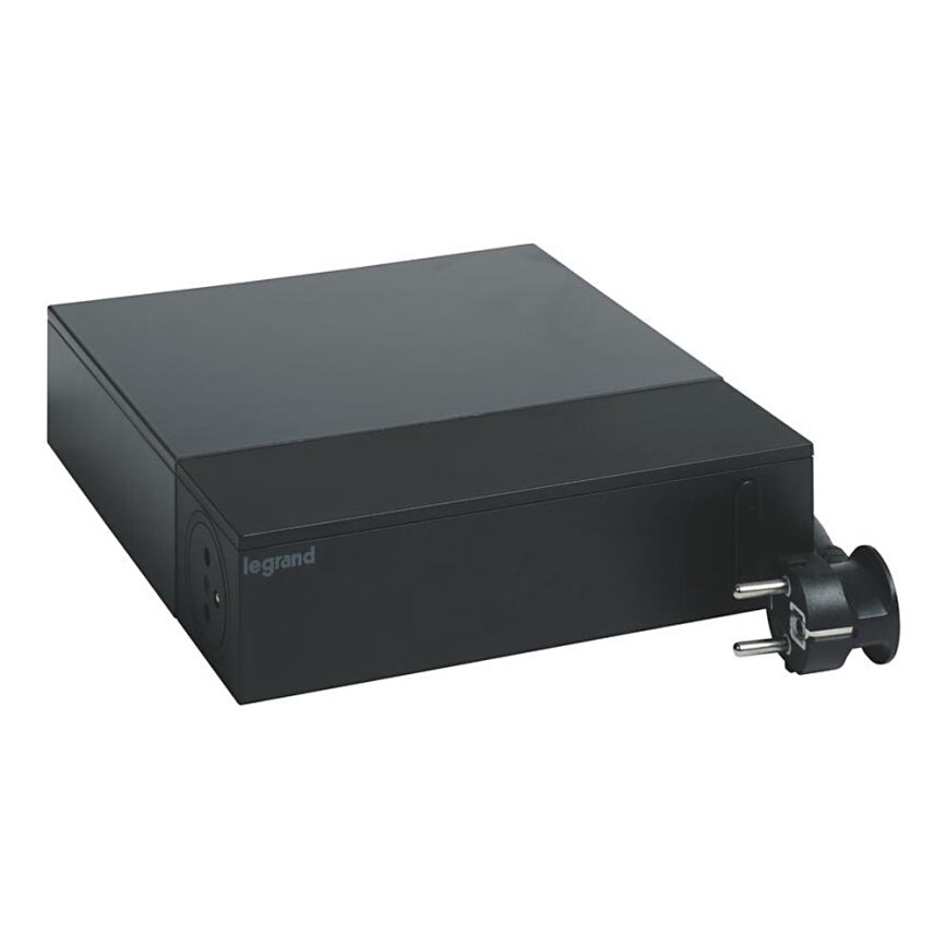 Legrand 049430 - Мультимедійний ХАБ з вимикачем 4 розетки Тип E + 4 розетки Тип C 2м чорний