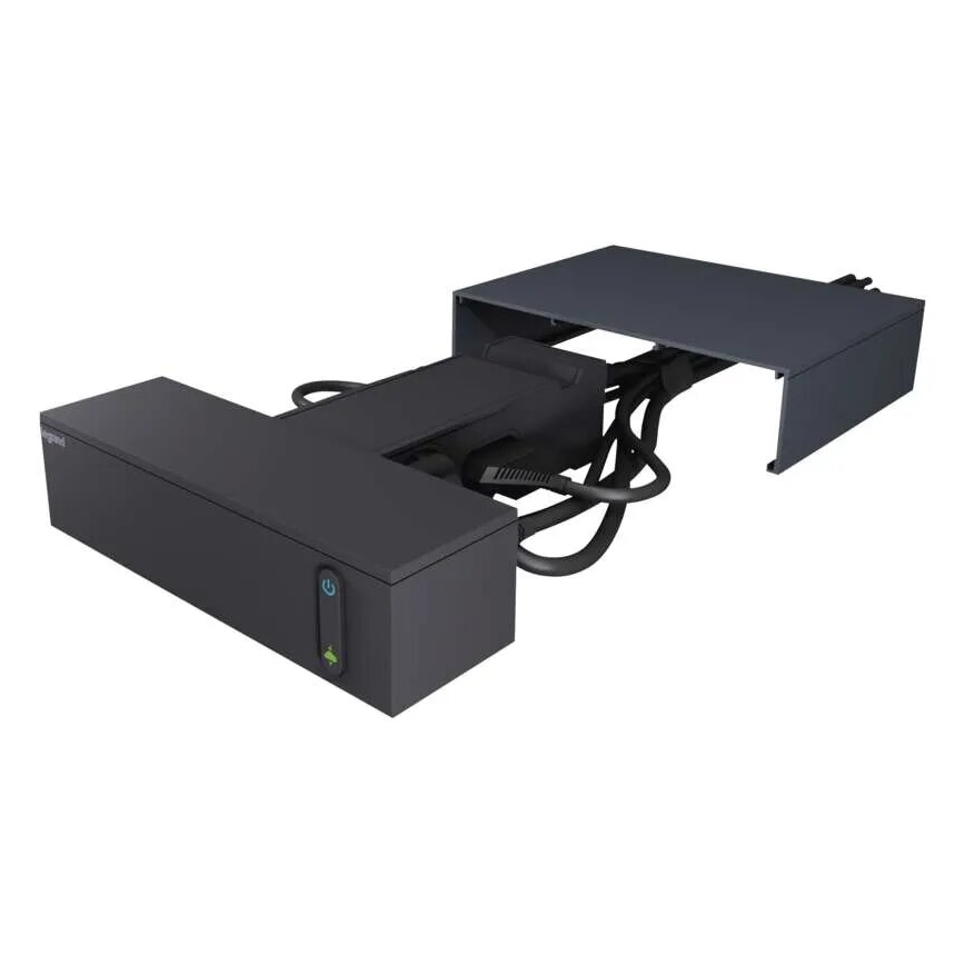 Legrand 049430 - Мультимедійний ХАБ з вимикачем 4 розетки Тип E + 4 розетки Тип C 2м чорний