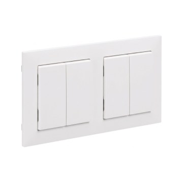 Legrand - 2x двухклавишный проходной выключатель č. 5 с рамкой SUNO белый
