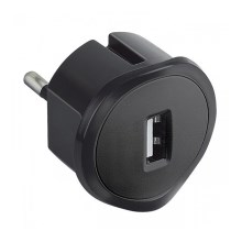 Legrand 50681 - USB перехідник для розетки 230V/1,5A чорний