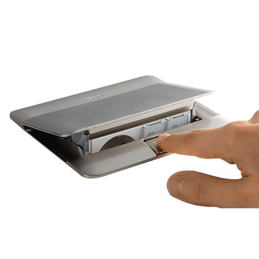 Legrand 54023 - Выдвижная рамка для столешницы POP-UP 2x4M нержавеющая сталь