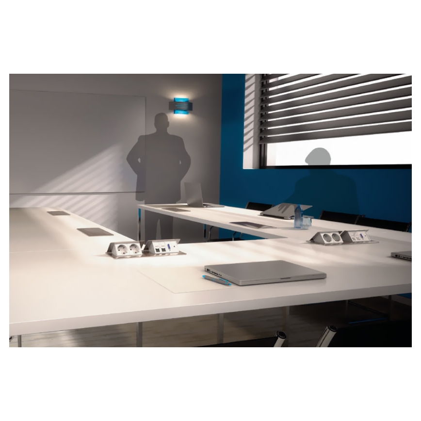 Legrand 54023 - Выдвижная рамка для столешницы POP-UP 2x4M нержавеющая сталь