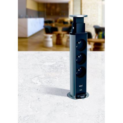 Legrand 654970 - Висувний розетковий блок для столу 3x230V + USB-A + USB-C
