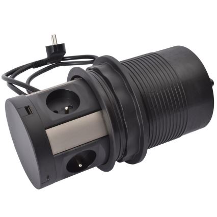 Legrand 654980 - Выдвижной розеточный блок для столешницы 4x230V + 2xUSB-A + 2xUSB-C