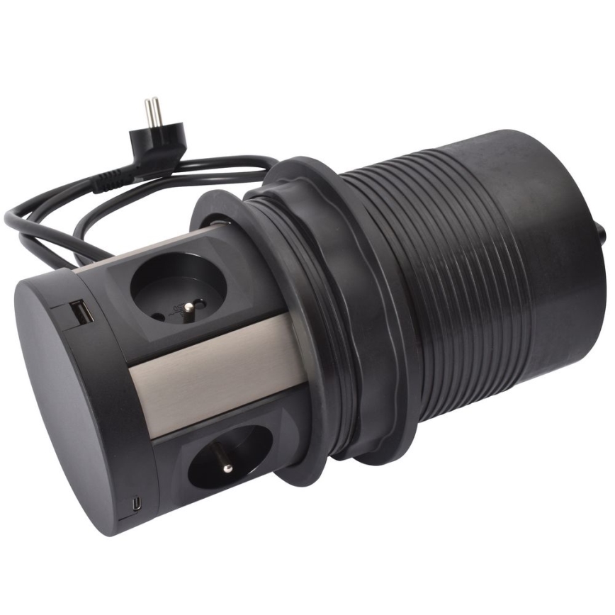 Legrand 654980 - Выдвижной розеточный блок для столешницы 4x230V + 2xUSB-A + 2xUSB-C