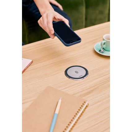 Legrand 654981 - Висувний розетковий блок для столу 4x230V + 2xUSB-A + 2xUSB-C + безпровідний зарядний пристрій