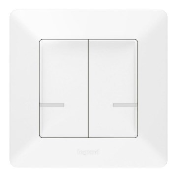 Legrand 752187 - Розумний 2-клавішний бездротовий вимикач VALENA 1xCR2032 Wi-Fi IP40