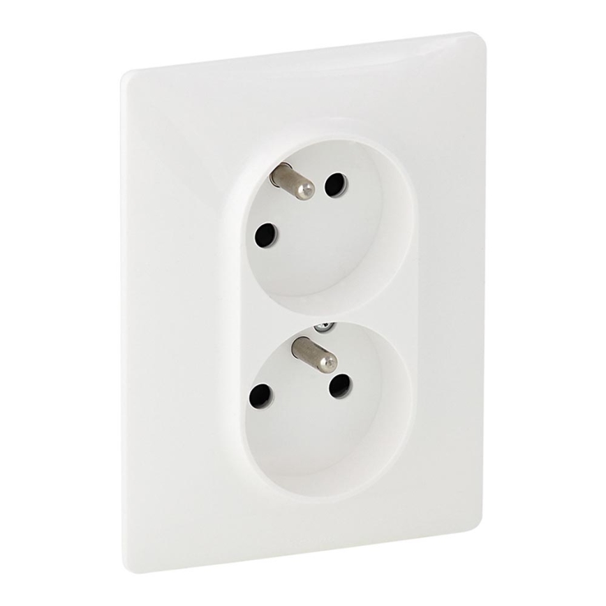Legrand 753186 - Домашня розетка VALENA LIFE 250V/16A 2x2P+T білий