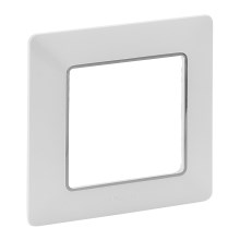 Legrand 754031 - Рамка для выключателя VALENA LIFE 1P белая/хром