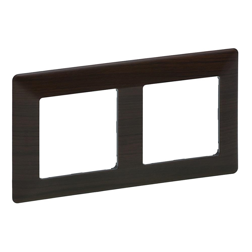 Legrand 754172 - Рамка для вимикачів VALENA LIFE 2P темне дерево
