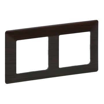 Legrand 754172 - Рамка для выключателей VALENA LIFE 2P темное дерево