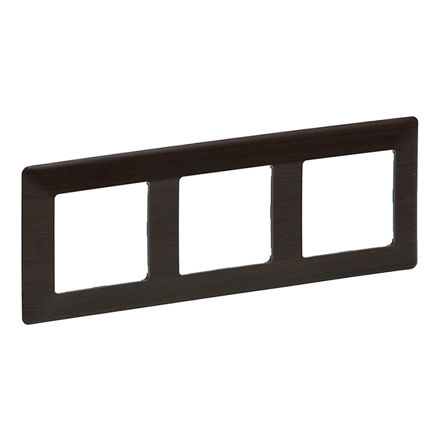 Legrand 754173 - Рамка для вимикачів VALENA LIFE 3P темне дерево