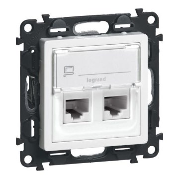Legrand 75C5UB2 - Сетевая розетка VALENA LIFE 2xRJ45 class 5E UTP белая