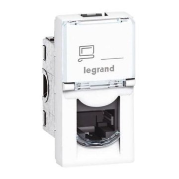 Legrand 76551 - Роз'єм MOSAIC 1xRJ45 class 5E UTP 1M білий