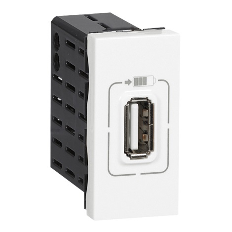 Legrand 77591 - Зарядное устройство MOSAIC USB 1M 5V/230V белое