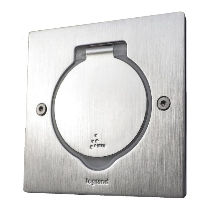 Legrand 89700 - Рамка для напольной розетки PLATINUM 2M IP44 нержавеющая сталь