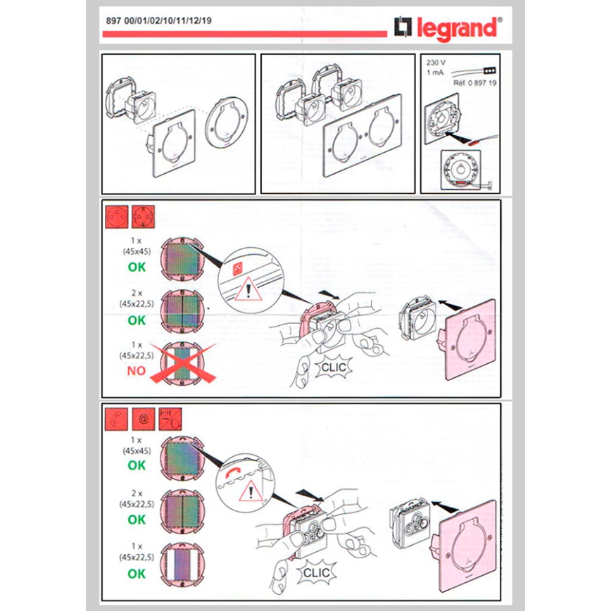 Legrand 89700 - Рамка для напольной розетки PLATINUM 2M IP44 нержавеющая сталь