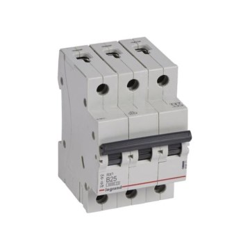 Legrand - Автоматичний вимикач 3-полюсний RX3 3P B 25A 6000A