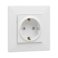 Legrand - Бытовая розетка SCHUKO с рамкой NILOE STEP 250V белая