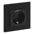 Legrand - Домашня розетка SCHUKO з рамкою NILOE STEP, 250 В, чорна