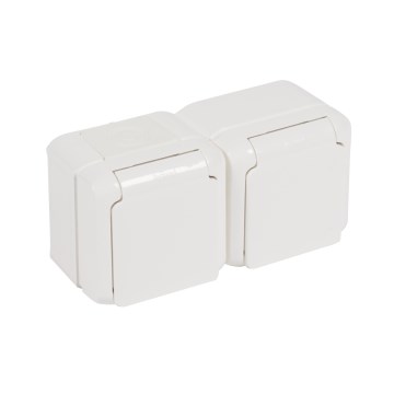 Legrand - Двойная бытовая розетка FORIX 250V IP44 белая