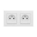 Legrand - Двойная бытовая розетка с рамкой NILOE STEP 250V белая