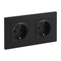 Legrand - Двойная бытовая розетка SCHUKO NILOE STEP 250V черная