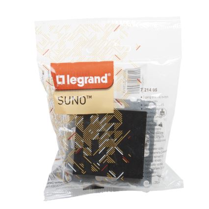 Legrand - Двойной последовательный выключатель č. 5 без рамки SUNO чёрный