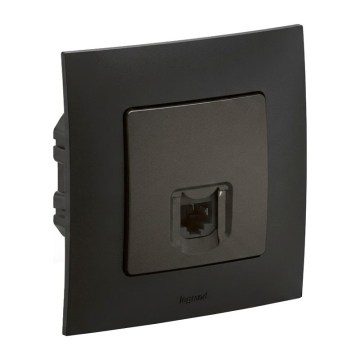Legrand - Ethernet-розетка RJ45 с рамкой NILOE чёрная