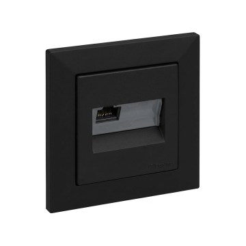 Legrand - Ethernet-розетка RJ45 в рамке SUNO чёрная