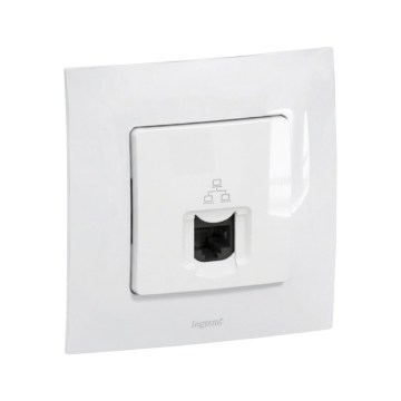 Legrand - Ethernet-розетка RJ45 з рамкою NILOE біла