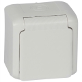 Legrand - Настінна побутова розетка FORIX 250V IP44 біла