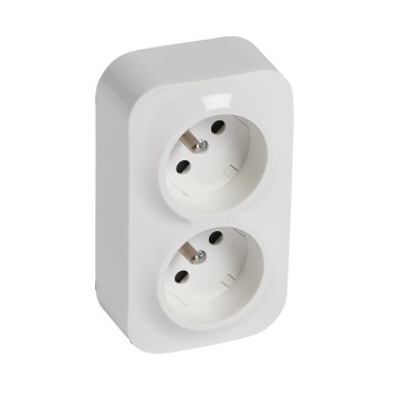 Legrand - Настінна подвійна розетка для дому FORIX 250V біла