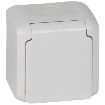 Legrand - Настінна зовнішня розетка FORIX 250V IP44 біла