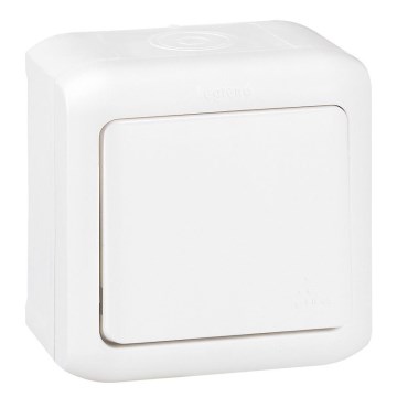 Legrand - Настінний однополюсний вимикач č. 1 FORIX IP44 білий