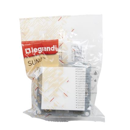 Legrand - Однополюсная кнопка № 1/0 без рамки SUNO белая