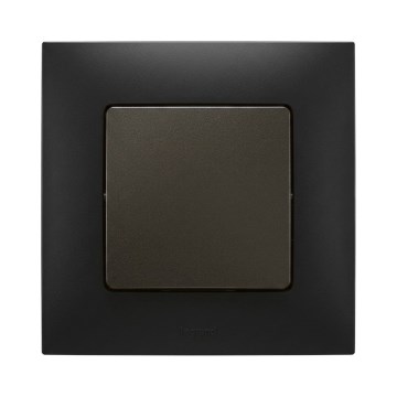 Legrand - Однополюсний вимикач № 1 з рамкою NILOE чорний