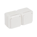 Legrand - Подвійна побутова розетка FORIX 250V IP44 біла